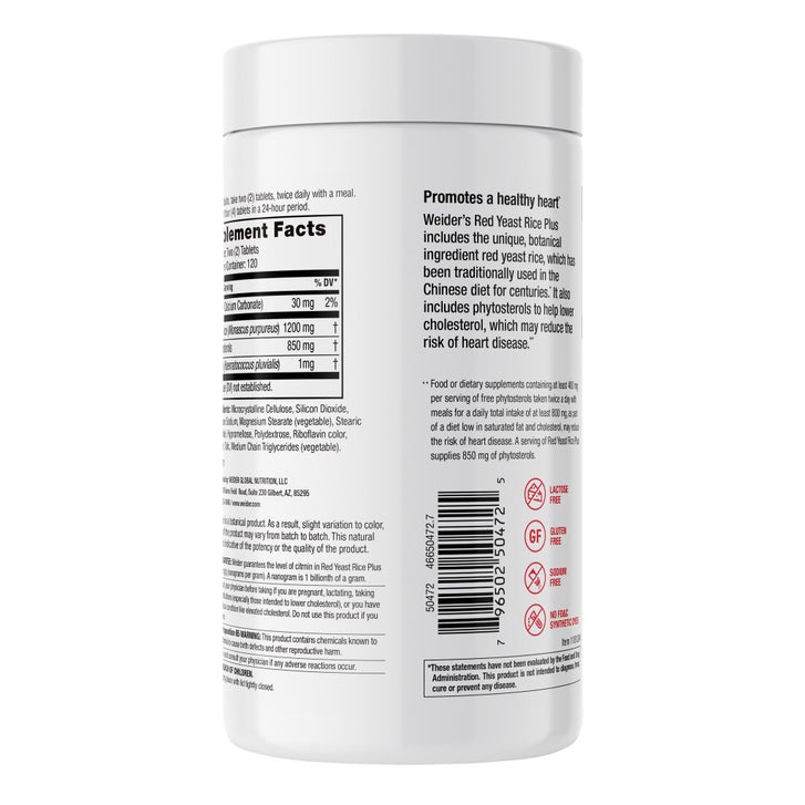Red Rice Coscto Weider Red Yeast Rice Plus 1200 mg, 240 Tablets | Costco