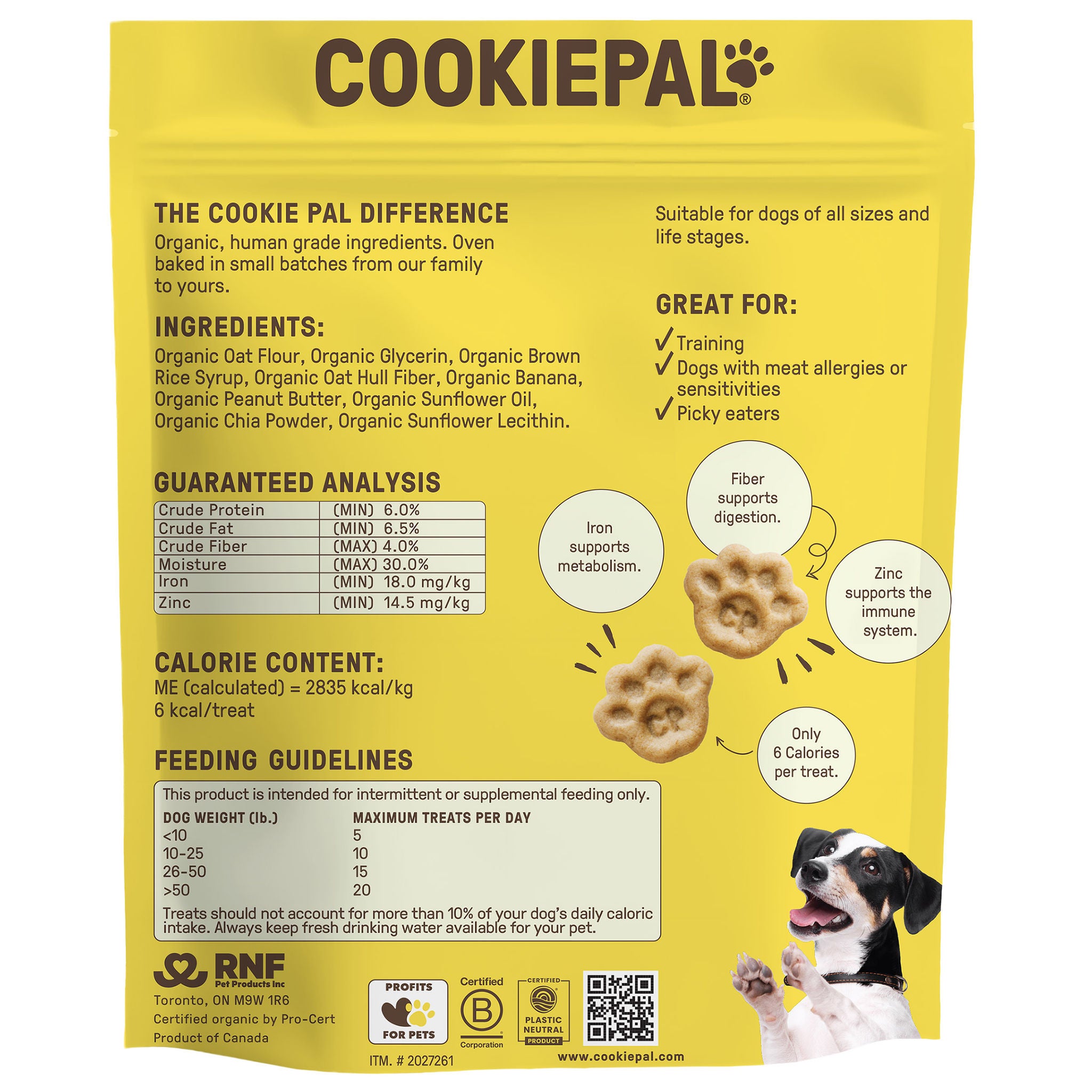 Cookie Pal Soft Baked Bites, Peanut Butter and Banana Dog Treats