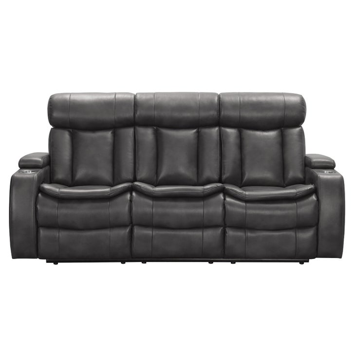 Zayne Leather Power Reclining Sofa with Power Headrests | Costco