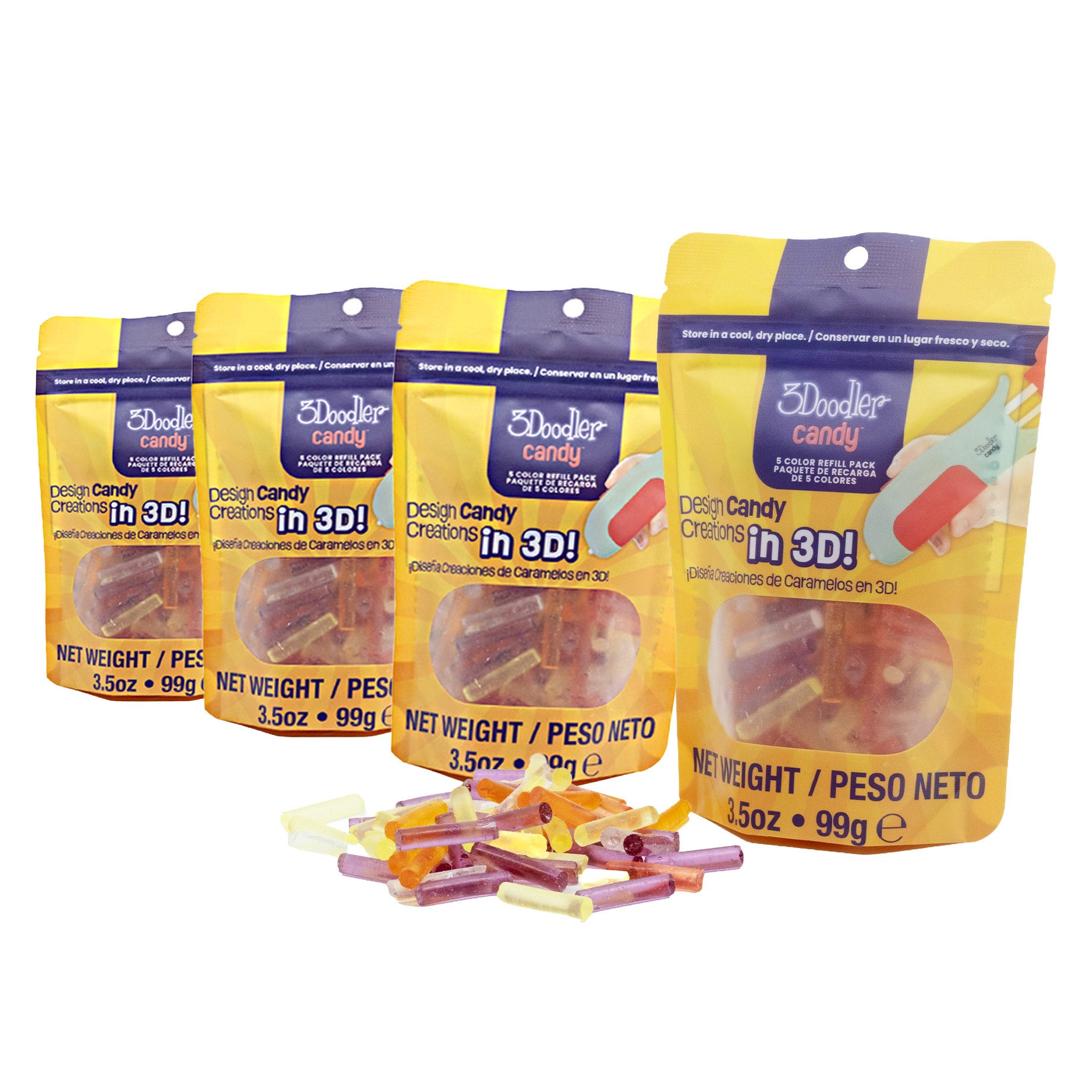 3Doodler Candy Refill Bundle, 4-pack