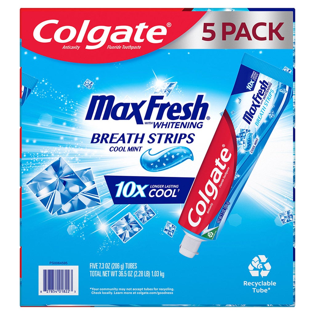 Colgate Max Fresh Toothpaste, 7.3 oz, 5-pack | Costco