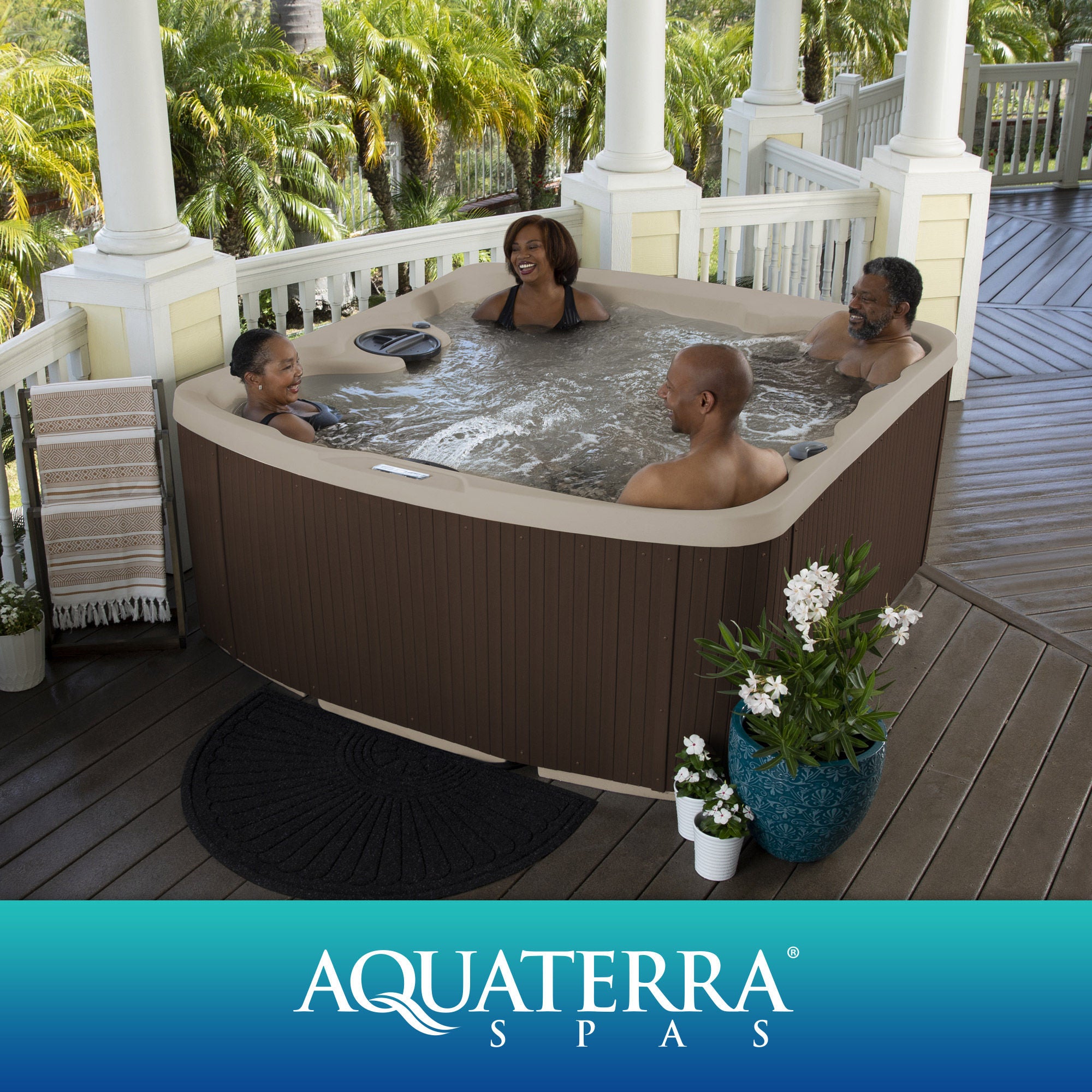 Aquaterra Spas Navarro 52-jet, 6-person Rotomolded Spa | Costco