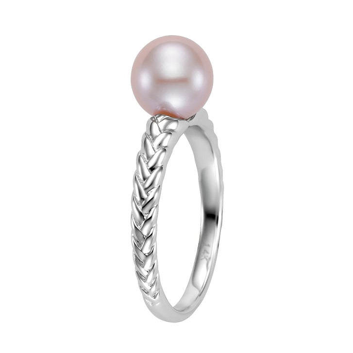 Freshwater Cultured 8-8.5mm Pink Pearl 14kt White Gold Ring | Costco