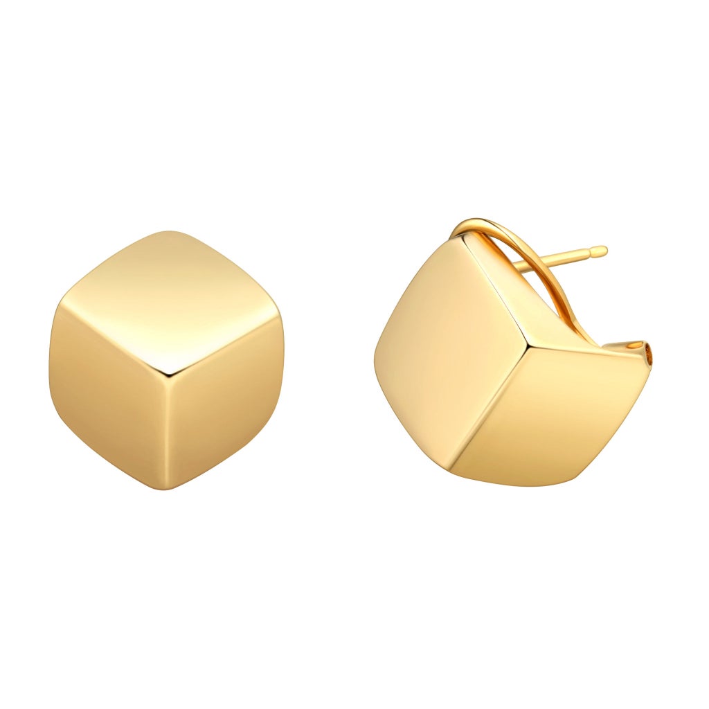 14kt Yellow Gold Cube Earrings | Costco