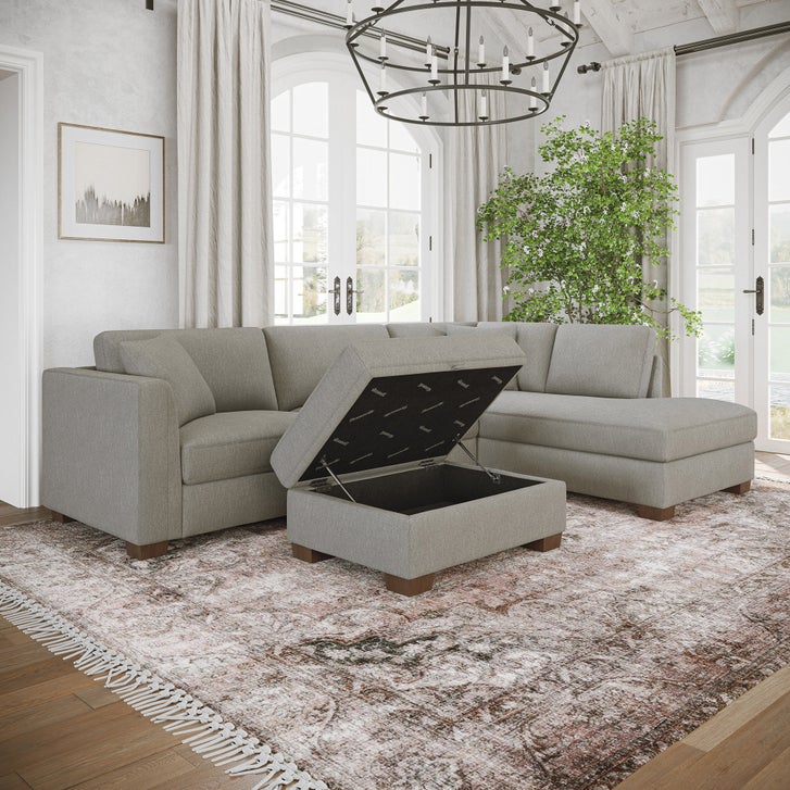 Thomasville Walsen Sectional with Storage Ottoman | Costco