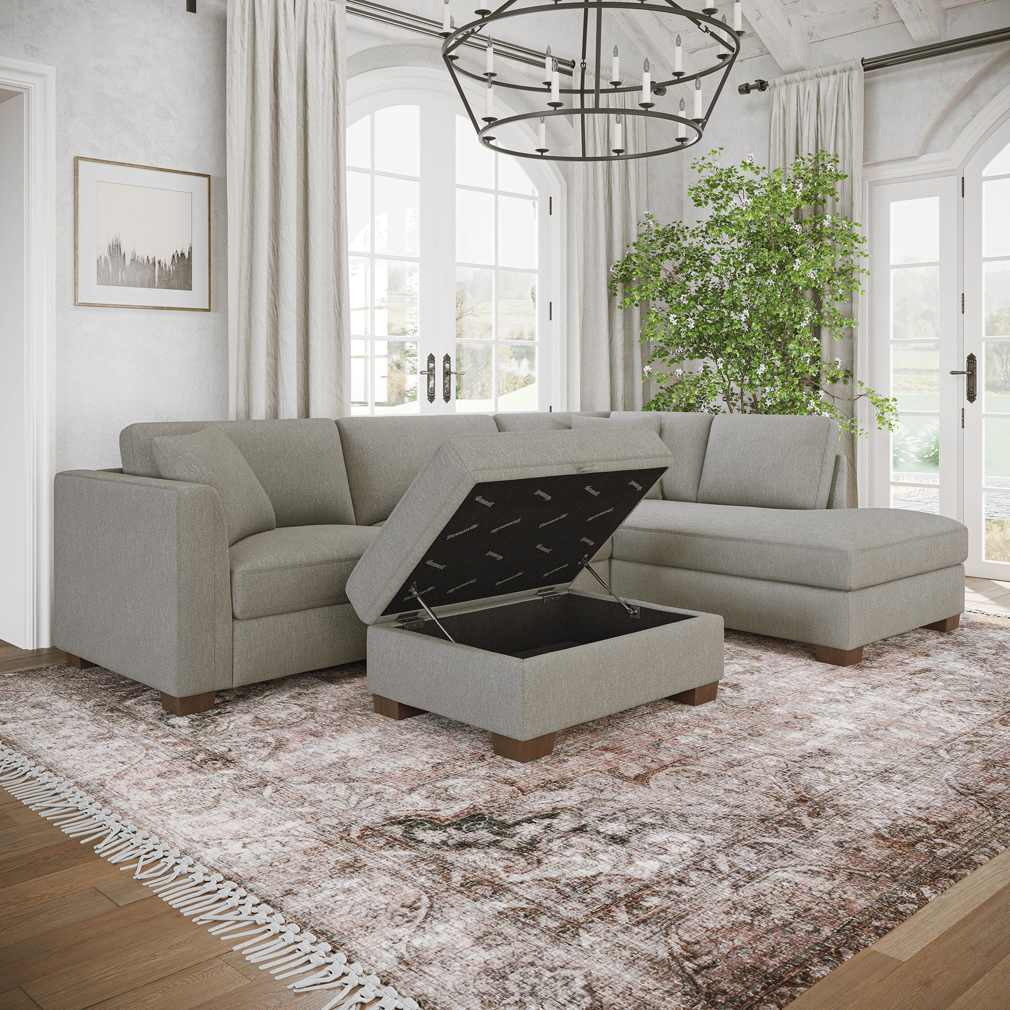 Thomasville Walsen Sectional with Storage Ottoman | Costco