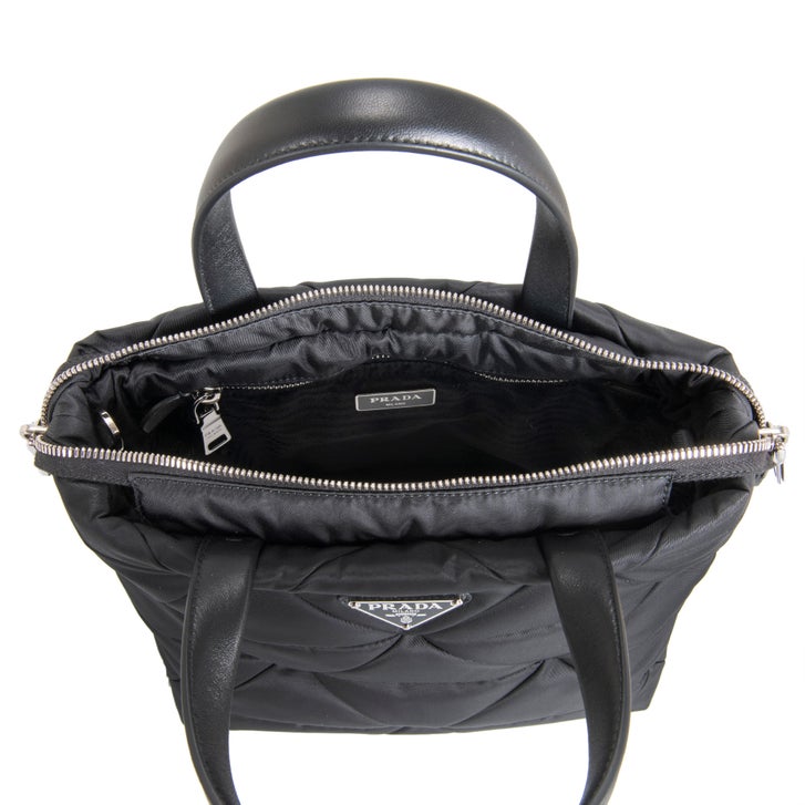 Prada Nylon Padded Tote Bag Nero, Black | Costco