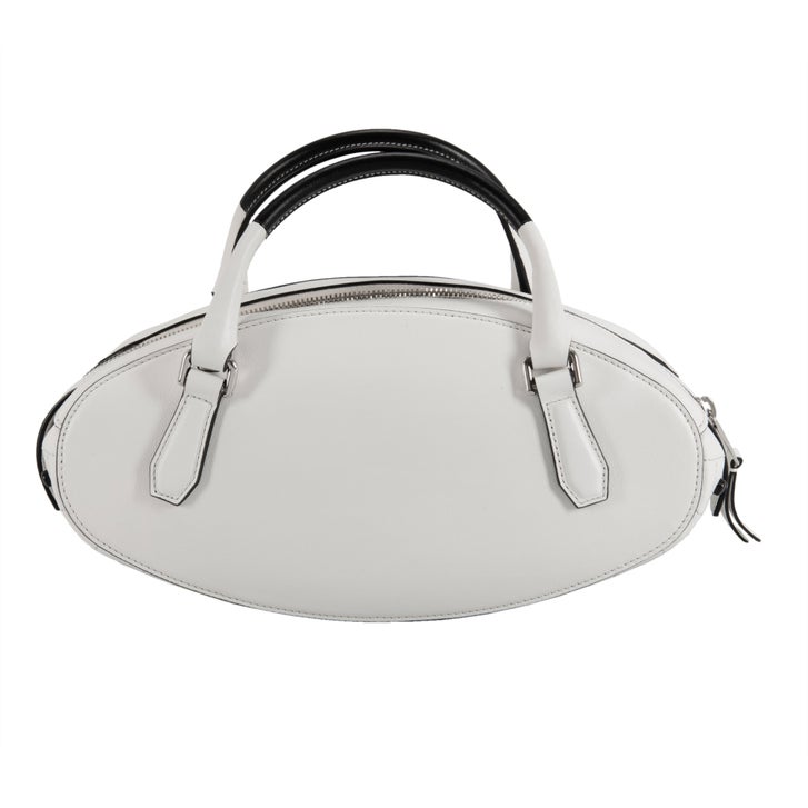 Tods Mini Boston Leather Bag, White | Costco