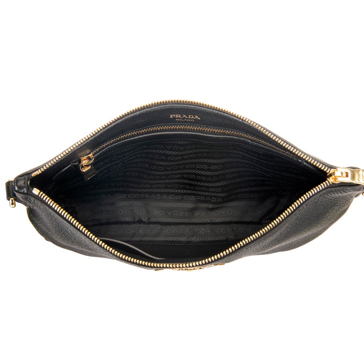 Prada Leather Shoulder Bag, Black | Costco