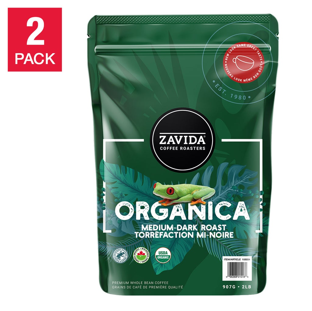 ≪オーガニック≫organi CBD1000mg Zavida Organica Whole Bean Organic Coffee, 2 x 907 g | Costco