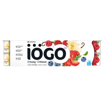 IÖGO Creamy Yogurt Variety Pack, 24 x 100 g