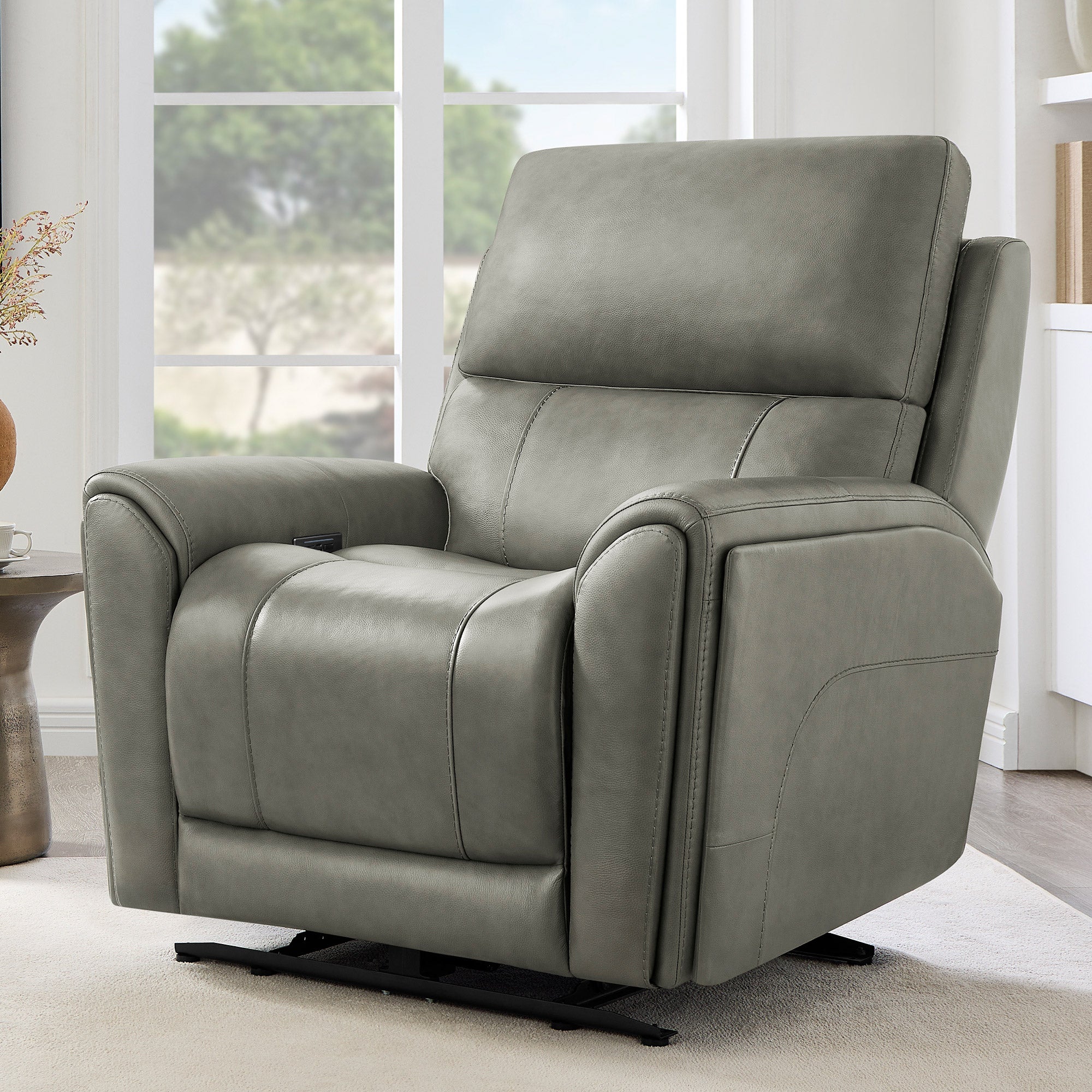 参考上代39600円 BASIS BROEK LION ライオン ボタンレスコート バージスブルック B-302 グレー 1 （6372M） Barcalounger Hollis Leather Zero Gravity Power Recliner with Power