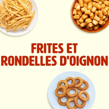 Frites et rondelles d'oignon