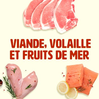 Viande, volaille et fruits de mer     