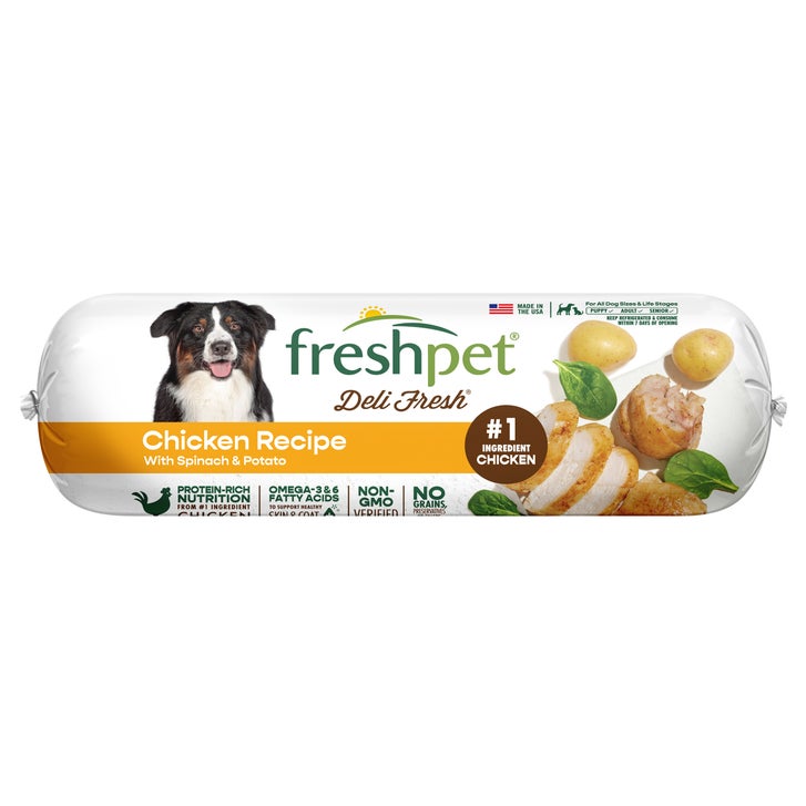 ❁YUE❁ Freshpet Deli Fresh Dog Food, Chicken Recipe, 1.5 lbs, 6-rolls