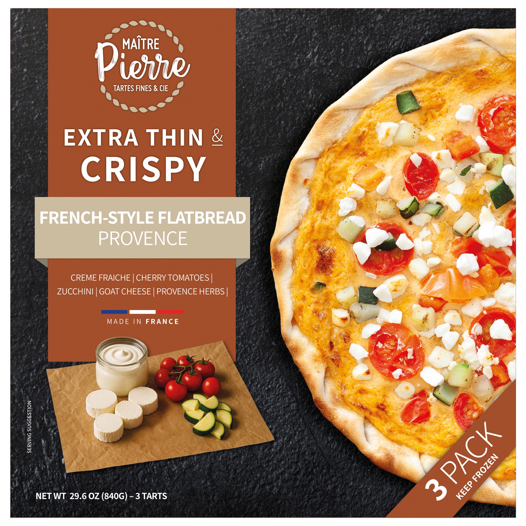MAITRE PIERRE FRECH-STYLE FLATBREAD PROVENCE 3/9.8 OZ