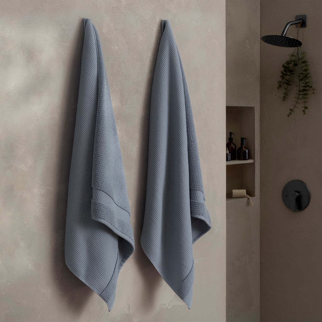 WelHome Waffle Bath Towels, 2-pack