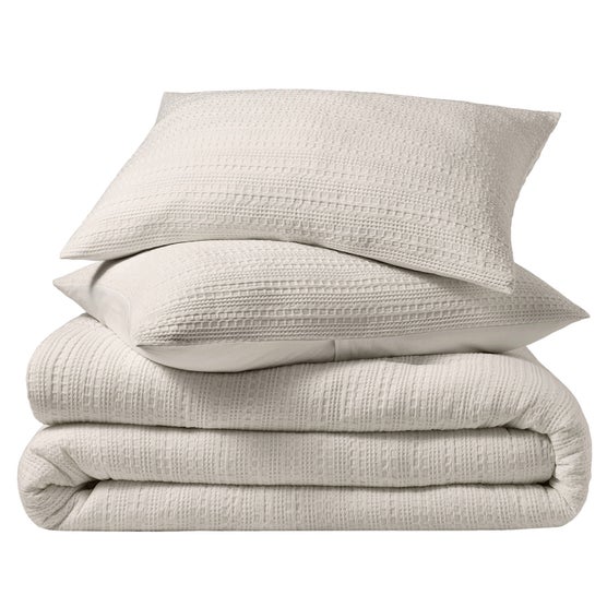 EVERGRACE 3-piece Microfiber Waffle Comforter Set | Costco