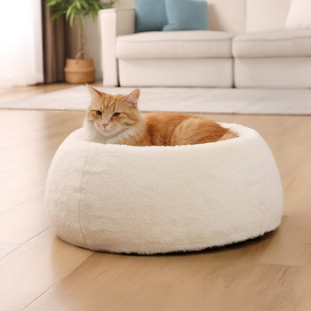 PawsPik Perfect Comfort Orthopedic Faux Rabbit Fur Memory Foam Pet