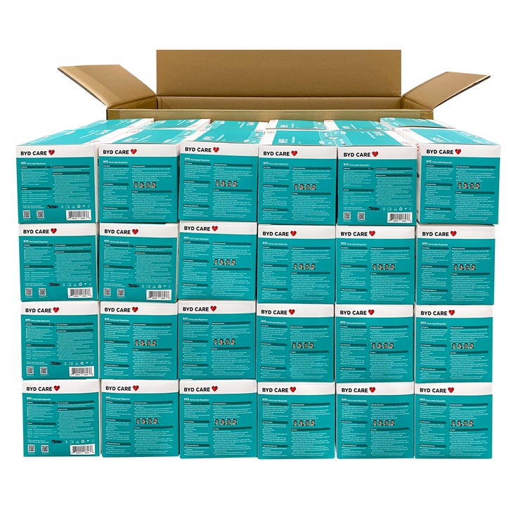 BYD N95 防塵マスク 1箱20個入り×48箱 合計 960個 1ケース BYD N95 Particulate Respirator Disposable Face Mask, 960 Count (48