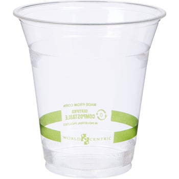 World Centric Compostable Plastic Cold Cups, 12 oz, 200 ct