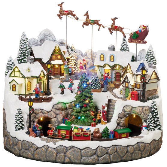 Snowy Holiday Village with Light and Music | Costco