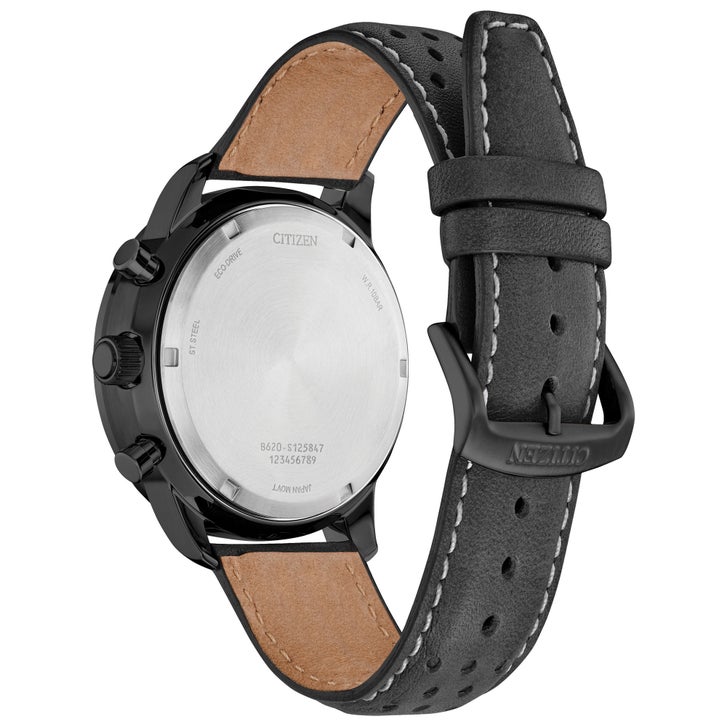 Citizen Eco-Drive Sport Casual Stainless Steel Black Dial Men's