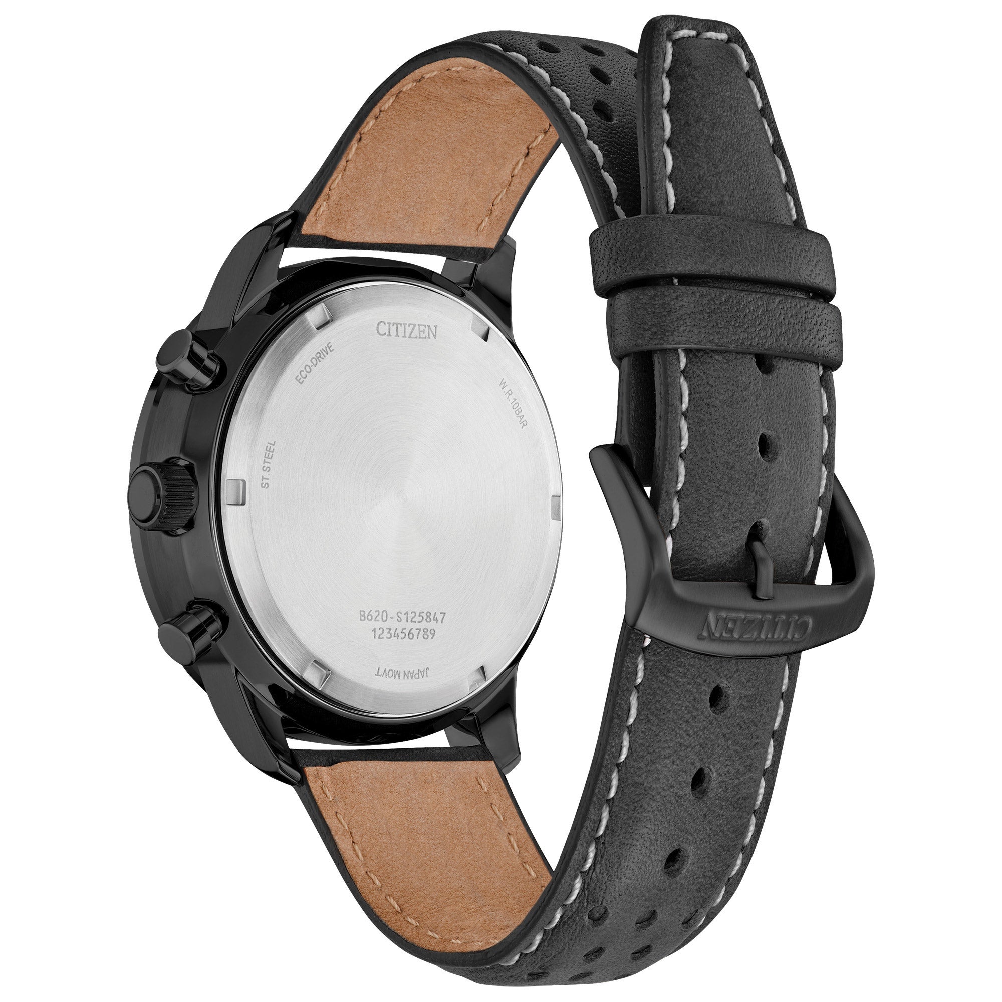 Citizen Eco-Drive Sport Casual Stainless Steel Black Dial Men's