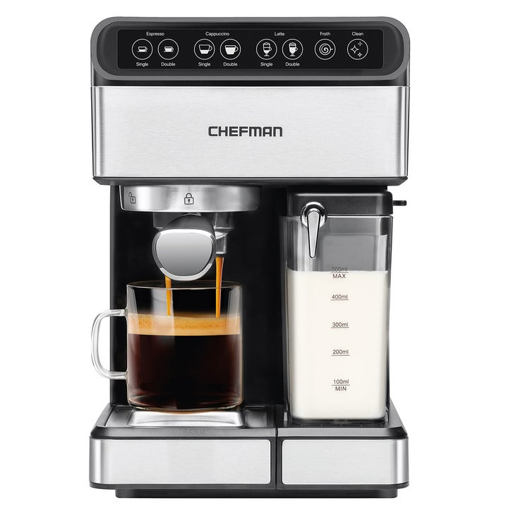 Chefman 6-in-1 Stainless Steel 15-Bar Pump Espresso Machine | Costco