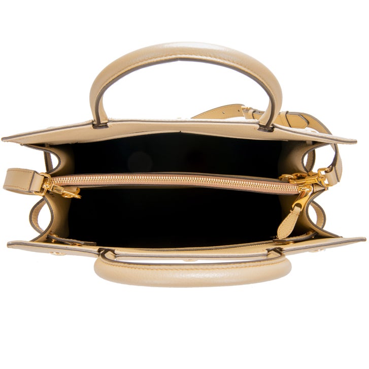 Burberry Small Leather Two Handle Title Bag | Costco