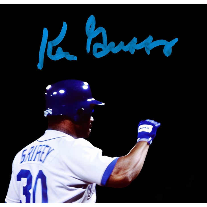 Ken Griffey Jr. and Sr. Autographed Framed 8” x 10” Photo Seattle