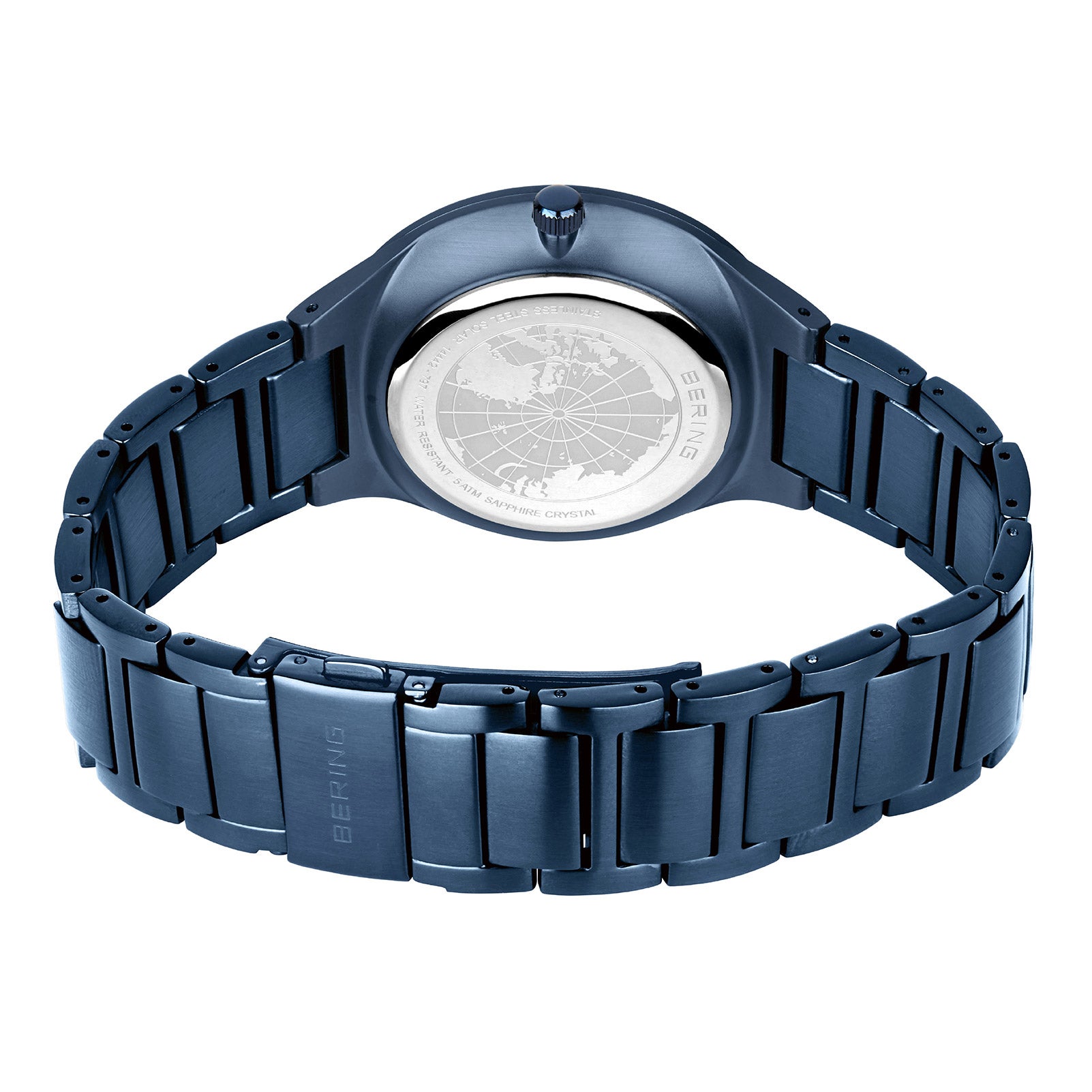 Bering Solar Blue Stainless Steel Men's Watch, 42mm | Costco