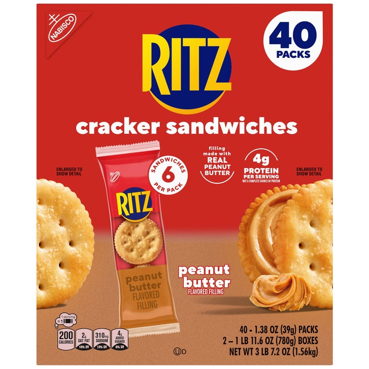 Costco Ritz RITZ Cracker Sandwiches, Peanut Butter, 1.38 oz, 40 ct | Costco