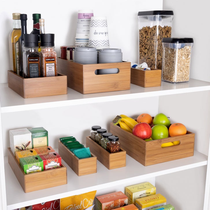 オレオリラックスセット Seville Classics 9-piece Bamboo Organizer Starter Set | Costco