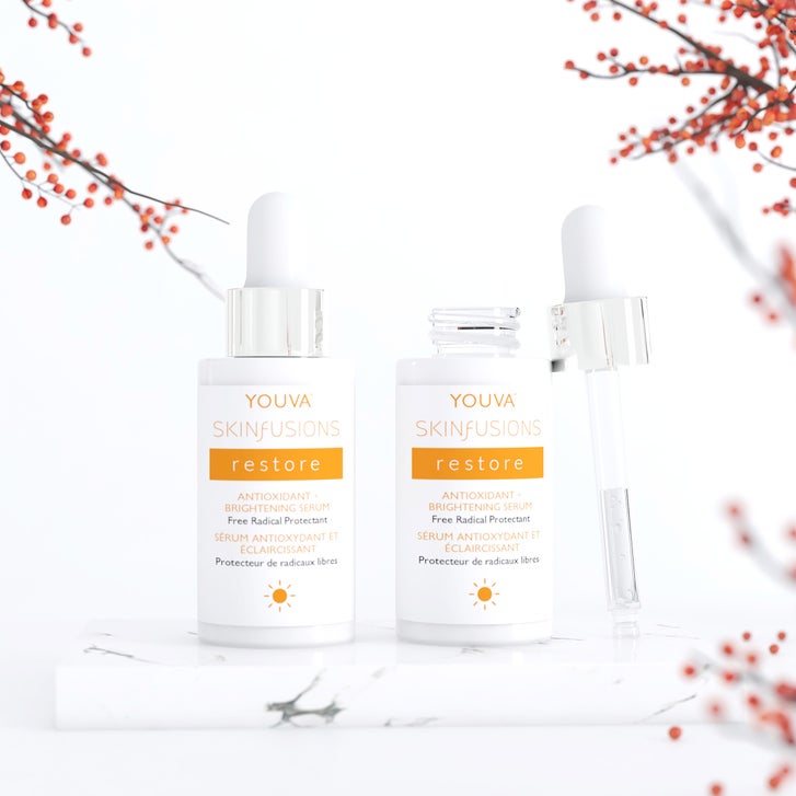 Youva Skinfusions Restore Antioxidant + Brightening Serum, 2 x 20 mL