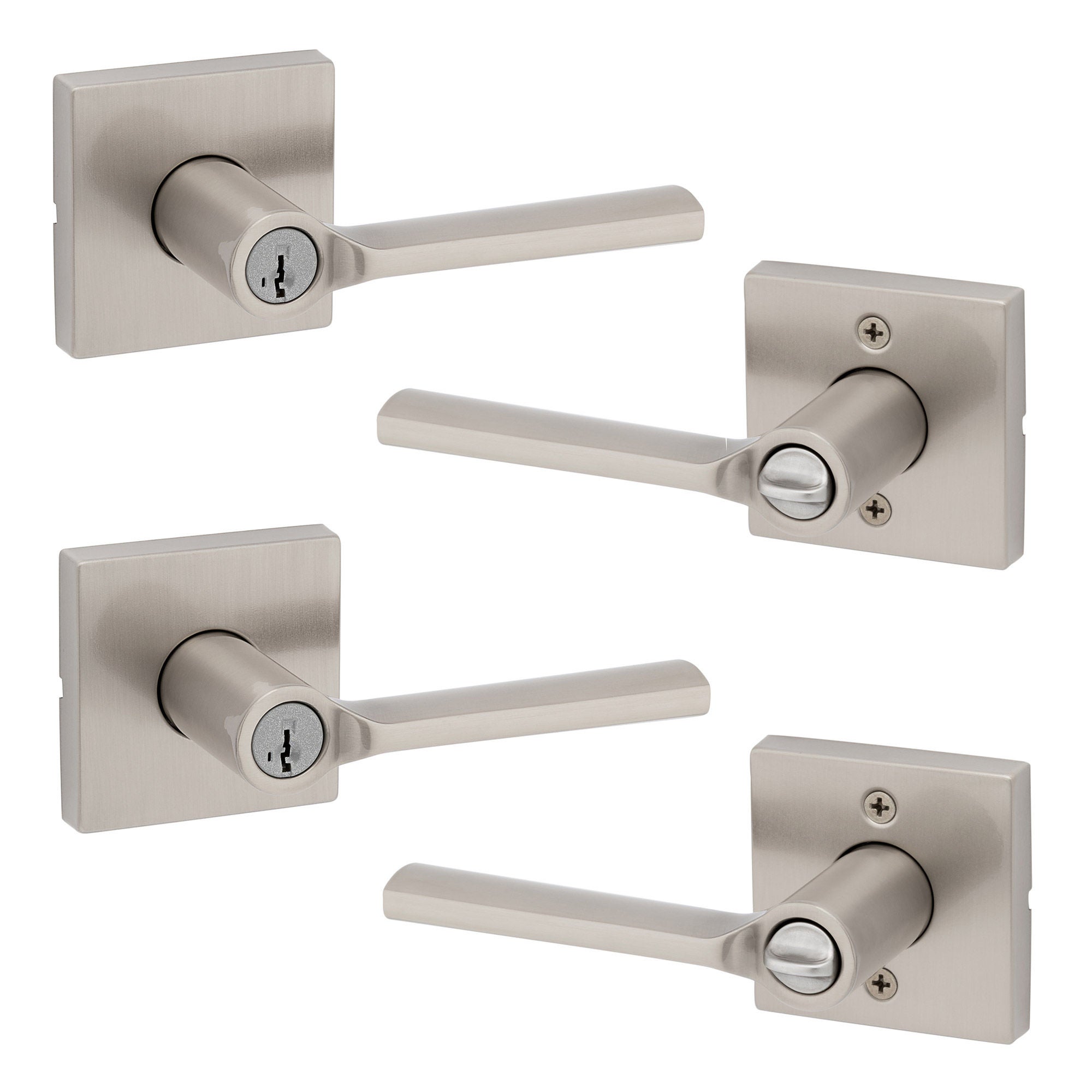 Kwikset Lisbon Key Entry Lever Set Featuring SmartKey Security, 2