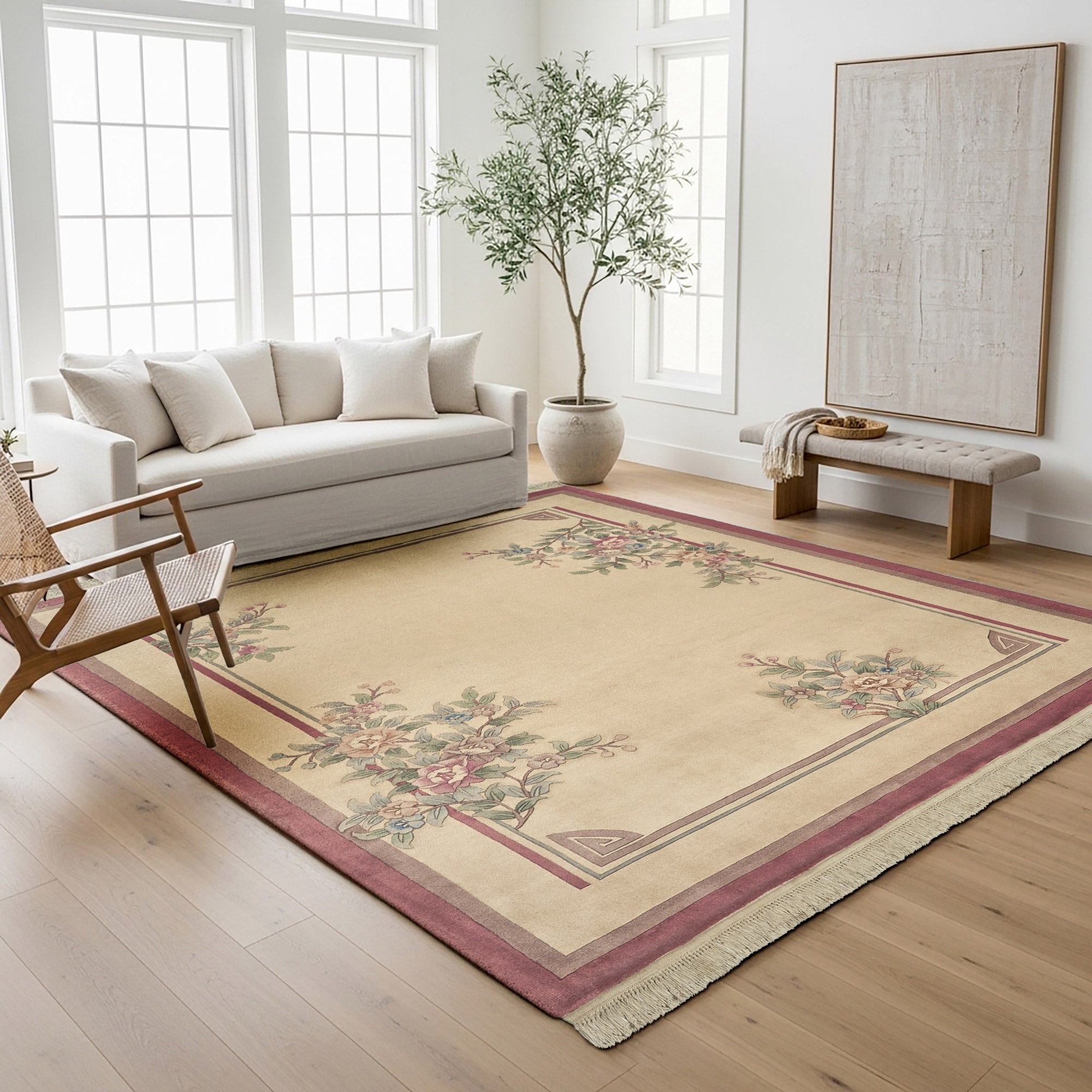 Pagoda Hand Knotted Rug Collection, Ascona Ivory | Costco