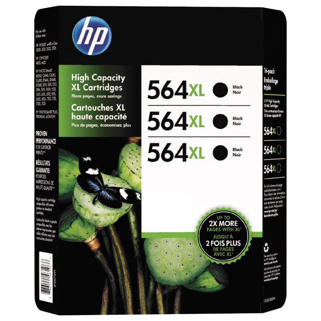 HP 564XL Ink Cartridge, Black, 3-Count | Costco