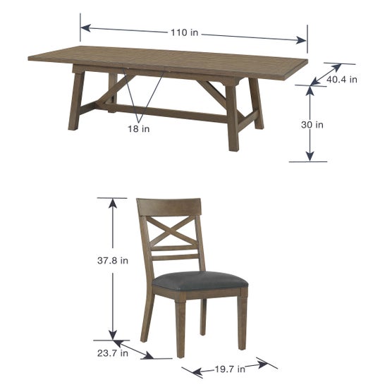 Oakdale 9-piece Dining Table Set | Costco