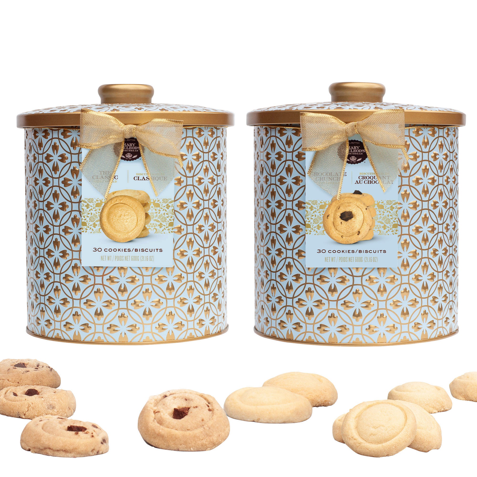 Mary Macleod's Embossed Jar Tins with a Variety of Shortbread