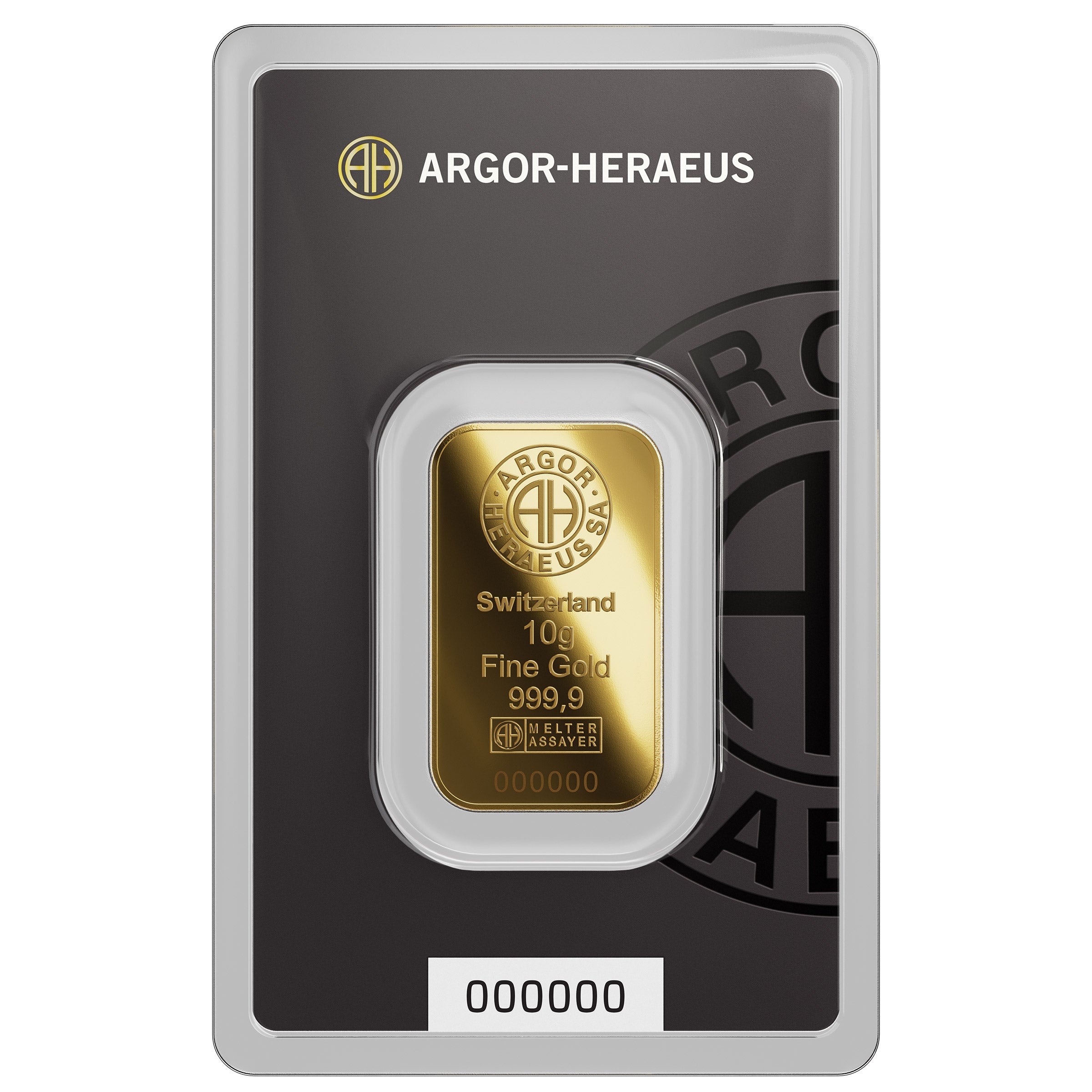 10 gram Gold Bar Argor-Heraeus (New in Assay)