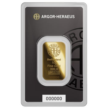 10 gram Gold Bar Argor-Heraeus (New in Assay)