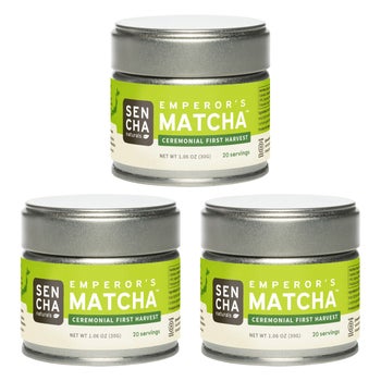 Sencha Naturals Emperor's Ceremonial Matcha Green Tea Powder Tin, 3 Pack, 1.06 oz (30g) Each, 3.18 oz Total