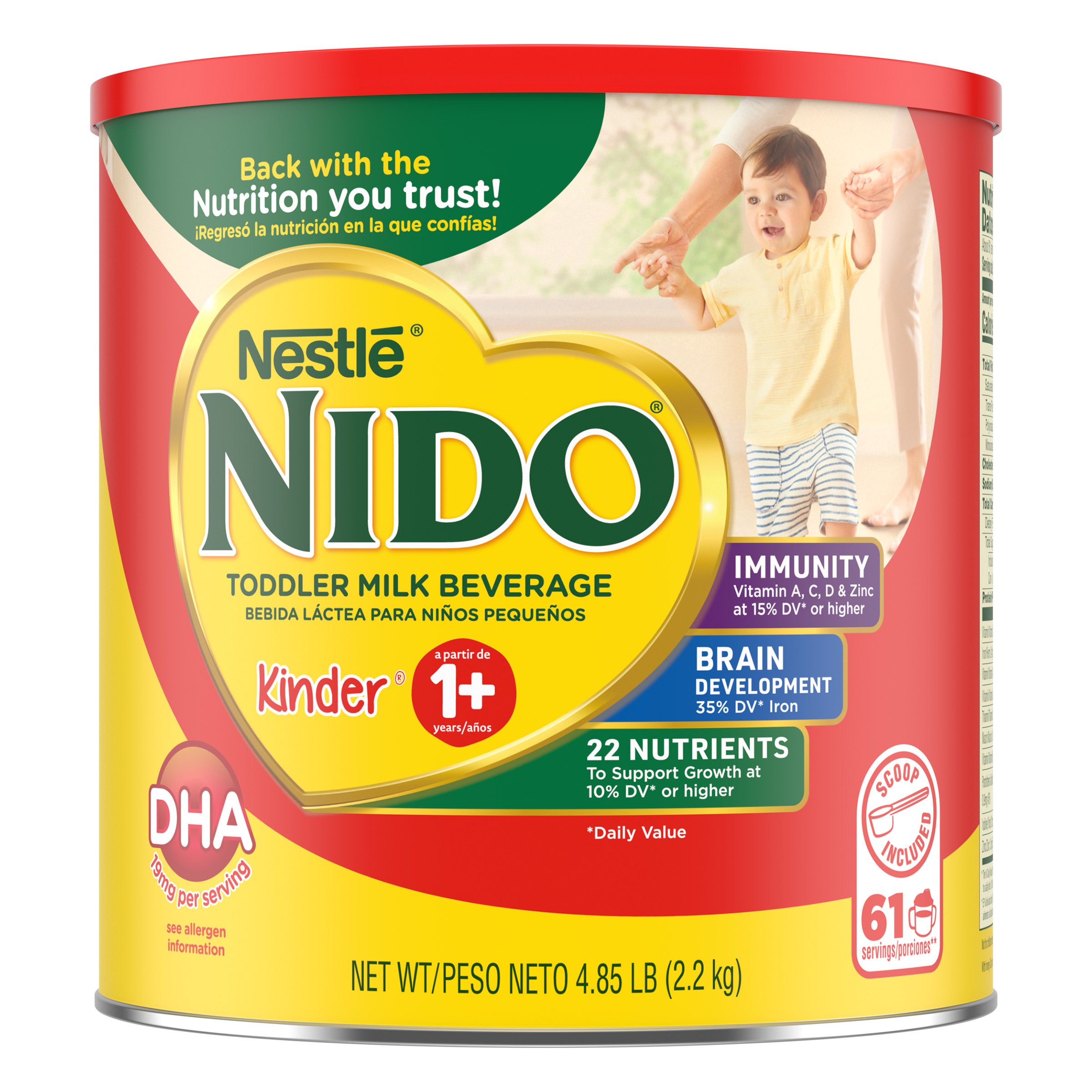 Nestle Nido Kinder 1+ Toddler Powdered Milk, 77.6 oz
