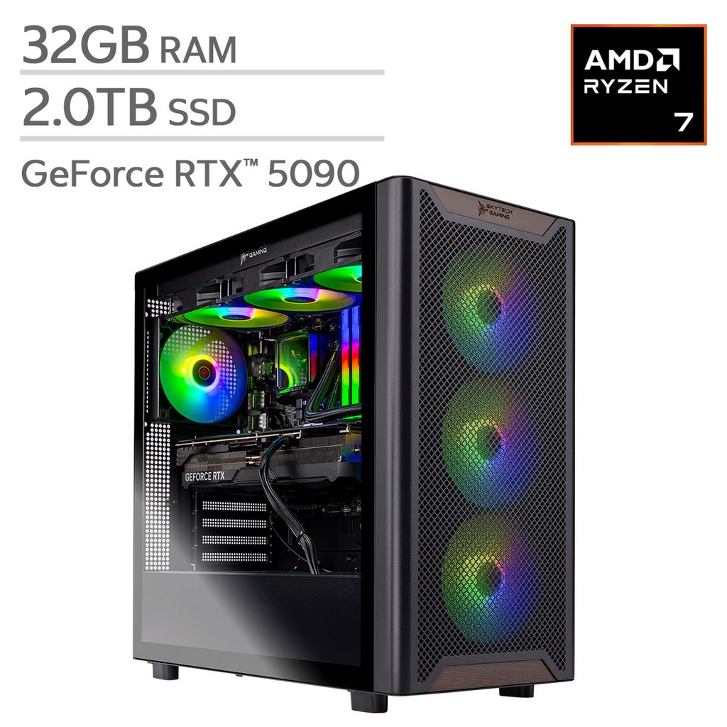 SKYTECH CHRONOS 3 Liquid Cooled Gaming Desktop - AMD Ryzen 7
