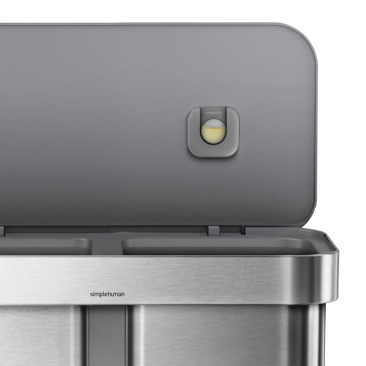 simplehuman 58L Dual Compartment Step Can with Plastic Lid | Costco