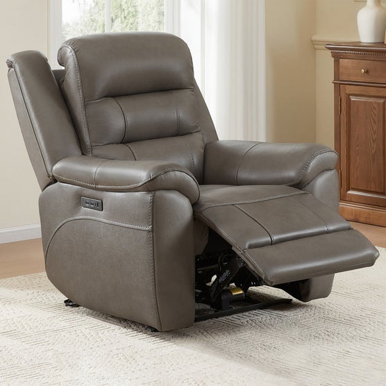 Mason Leather Power Recliner with Power Headrest | Costco