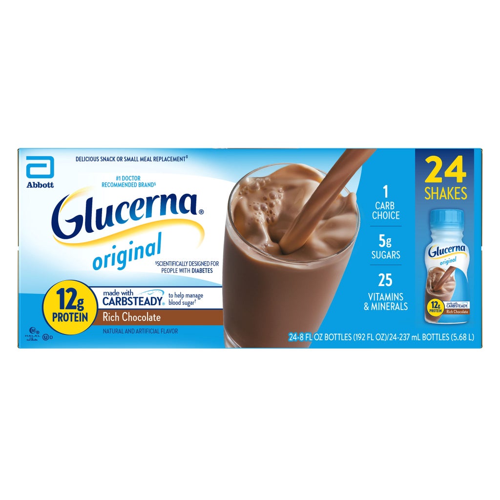 Glucerna Original Diabetic Nutrition Shake, 8 fl oz, 24-pack