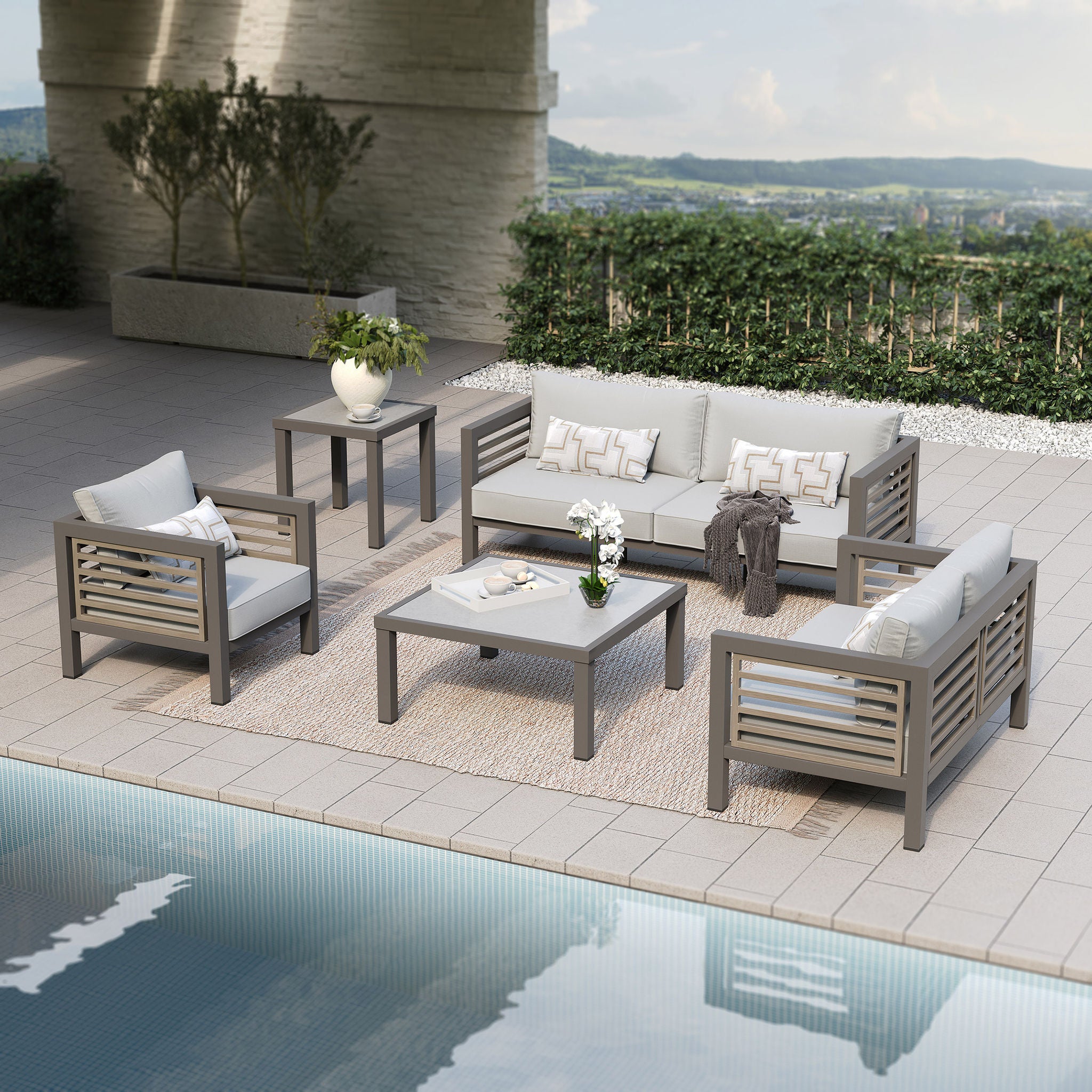 Grand Leisure Cullen 5-piece Outdoor Deep Seating Set | Costco