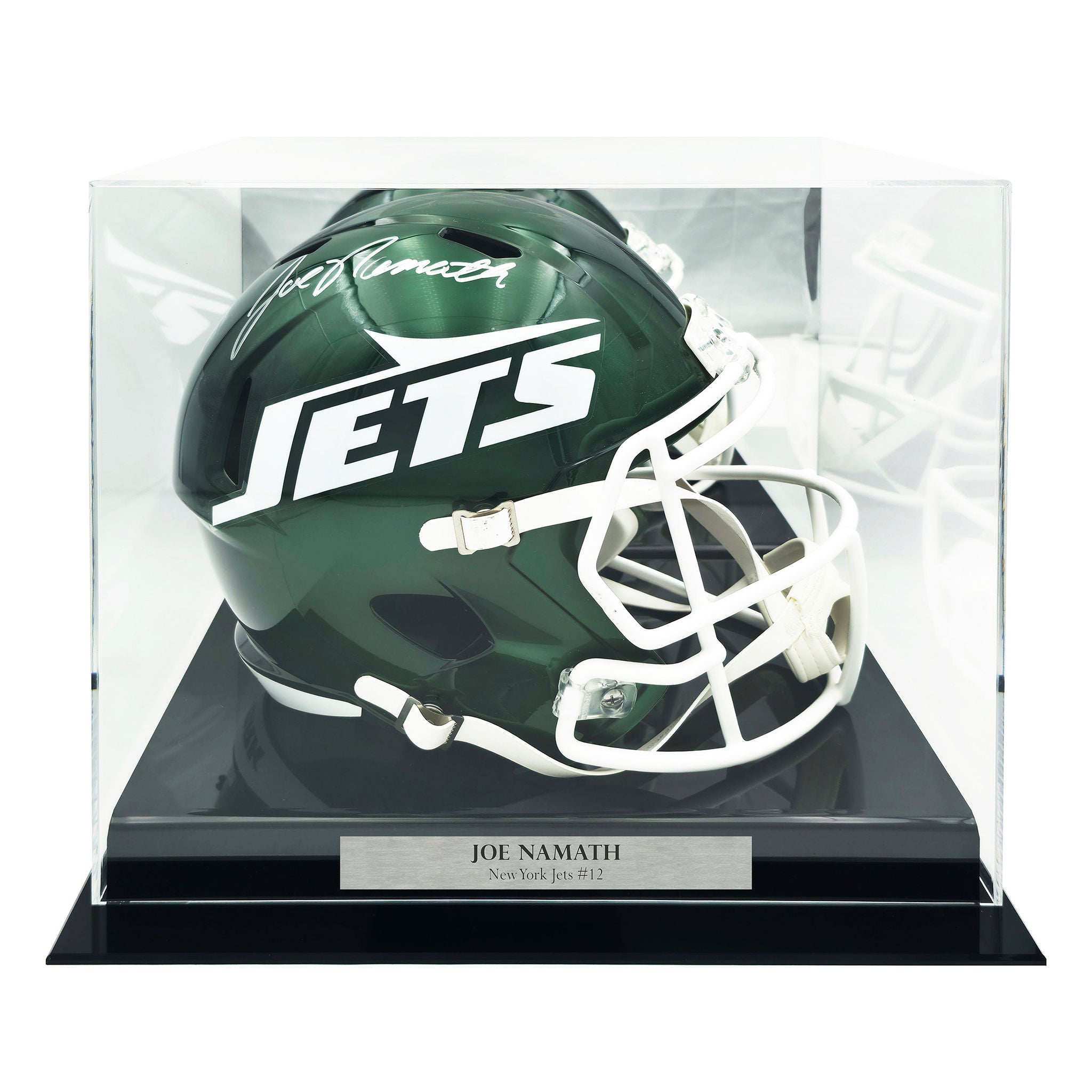 Joe Namath Autographed 2024 New York Jets Green Full Size Speed